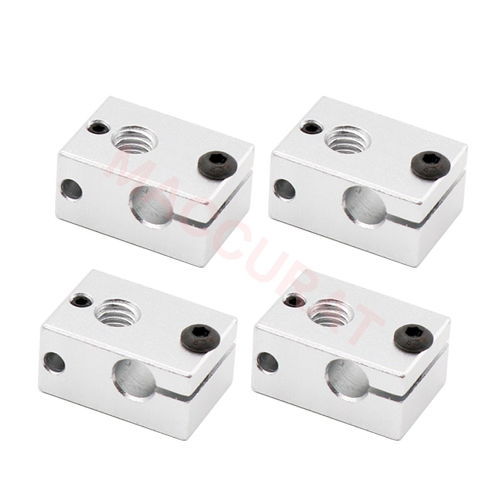 3D Printer Parts Upgraded Aluminium V6 Heat Block 23*16*12 mm For E3D V5 V6 PT100 J-head Extruder HotEnd Heater Heating