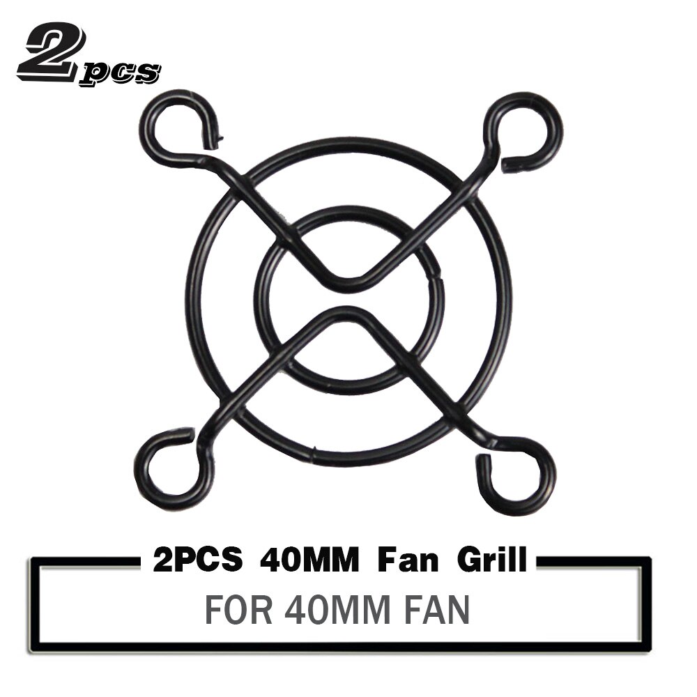 2 Stuks 60 Mm 80 Mm 90 Mm 92 Mm 120 Mm 140 Mm Fan Grills Metalen Mesh Vinger Guard beschermende Netto Fan Grill Computer Case Fan Grill: 2PCS 40MM Grills