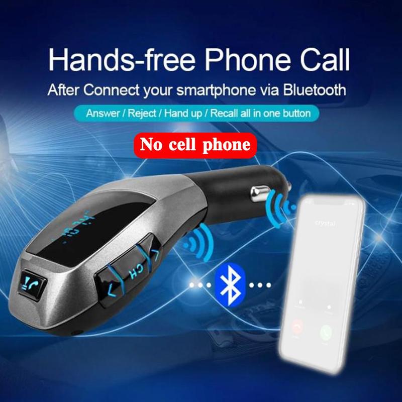 FM transmitter mp3 player USB hands-free wireless bluetooth car kit radio adapter FM modulator music audio suitable for smartpho