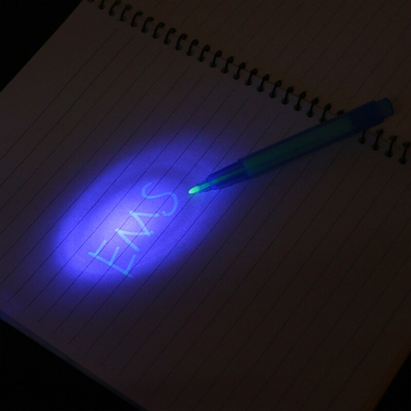 6Pcs/Set Invisible Ink Pen Built in UV Light For Pen Safety To Use K43B