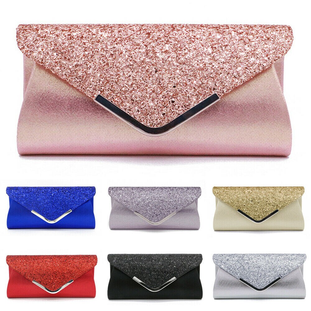 Women Sequins Clutch Handbag Bags Wallets Formal Female Evening Wedding Party Prom Purse Wallet Pouch Bags Hasp Wallets