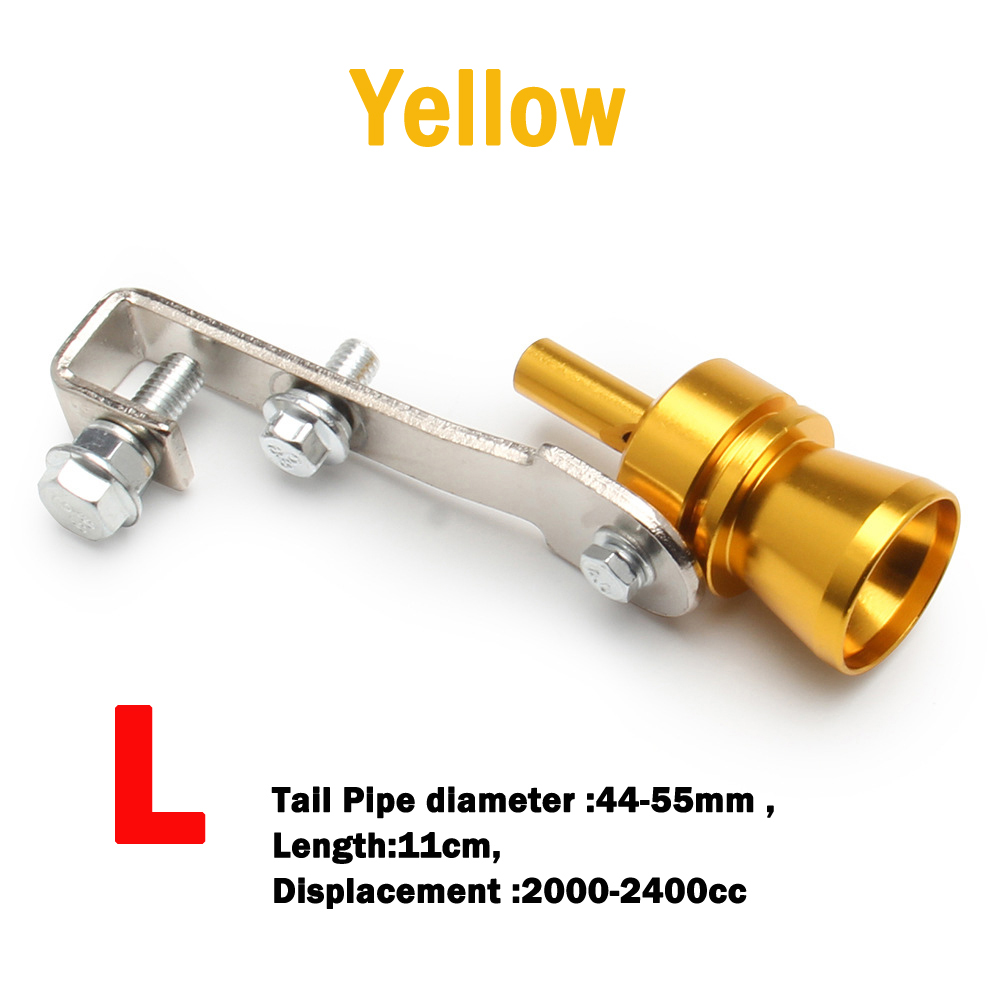 1 stk. turbofløjte universal turboudstødningsfløjte, lydforstærker passer til de fleste biler, sedaner og lastbiler: Blå