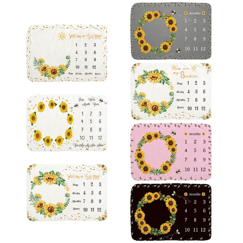 NUOBESTY Baby Maandelijkse Mijlpaalkaarten 14Pcs Pasgeboren Mijlpaal Baby Cadeausets Maandelijkse Mijlpaal Kaarten Houten Mijlpaal Schijven Eerste Jaar Groeikaarten Pasgeboren Fotokaart