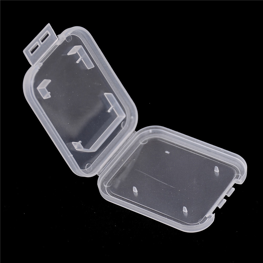 10 stk 48* 38* 6mm sd sdhc minnekort etui holder beskytter gjennomsiktig plastboks oppbevaring