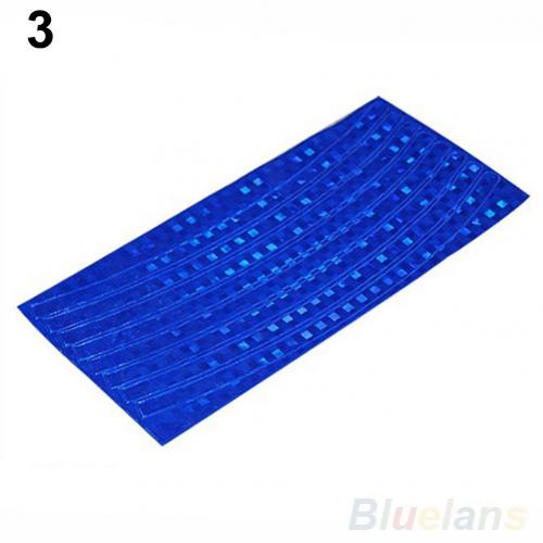 Fiets Auto Accessoires Fiets Reflecterende Sticker Strip Mtb Fietswiel Sticker Fluorescerende Tape Reflector Sticker Fietsen Decor: Blauw