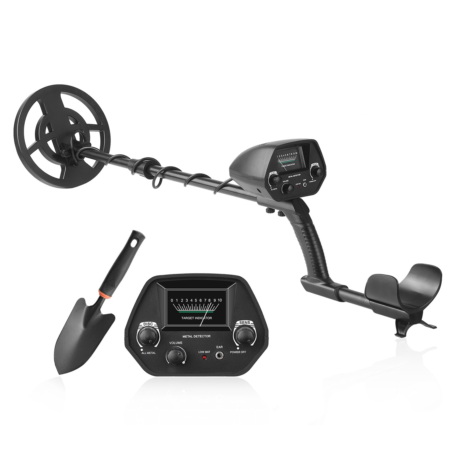 Underground Metal Detector Metal Finder Gold Detector Treasure Hunter Gold Digger Metal Detection for Beginner Pinpointer: With Plastic Shovel