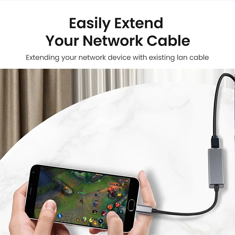 USB Type C Ethernet Adapter 1000Mbps USB 3.0 RJ45 Network Card For MacBook PC Windows XP 7 8 10 Android USB Lan Internet Cable