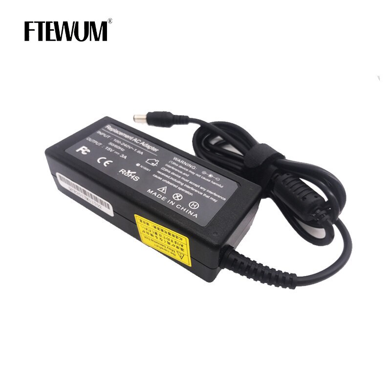FTEWUM 15V 3A 45W 6.3*3.0mm AC DC Laptop Charger For Toshiba PA2450U PA3049U-1ACA PA3241U-2ACA Power Supply Portable Adapter: one adapter