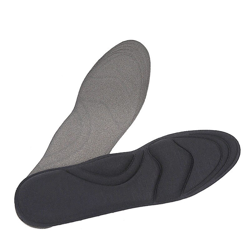 4d flock memory foam -ortoottinen pohjallinen holvikaaria tukevat ortopediset pohjalliset kenkiin litteäjalkojen jalkojen hoitopohja kengän ortopediset pehmusteet: Musta