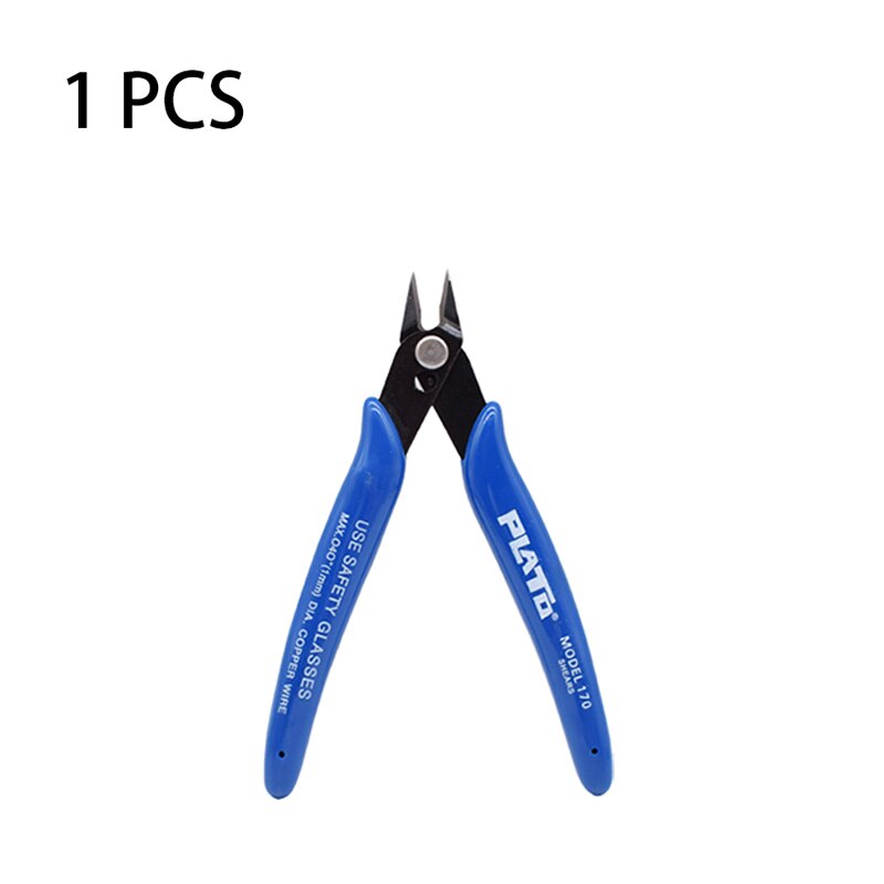 Pliers Wire Cutters DIY Diagonal Pliers Plato Multitool Electrical Wire Cable Cutters Insulating Rubber Handle Hand Tools: Dark Blue 1 Pcs