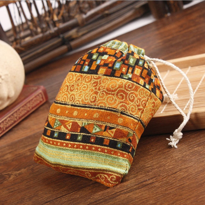 Ethnic Stripe Cotton Jewelry Pouch 8x10cm 9x12cm 10x15cm 13x17cm pack of 50 Wedding Birthday Party Candy Drawstring Bag