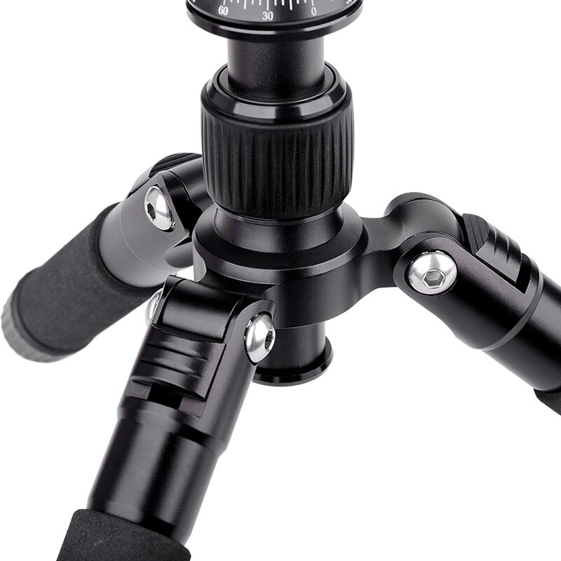 Cadiso  fm5s bärbart tripod lätt resestativ bordsskiva video mini stativ med 360 graders kulhuvud för kamera dslr