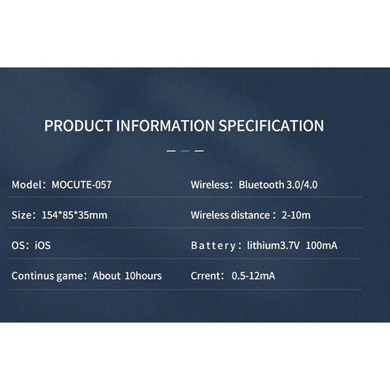 MOCUTE – manette de jeu Portable sans fil Bluetooth 057, contrôleur, Joystick, pour Smartphones android P9YE