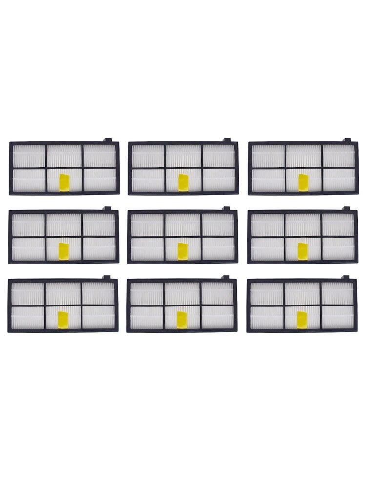 Filter Roller Side Brush Wheel for IRobot Roomba 800 860 870 877 880 890 891 805 900 960 980 985 Robot Vacuum Parts Accessories: 9pcs Filters