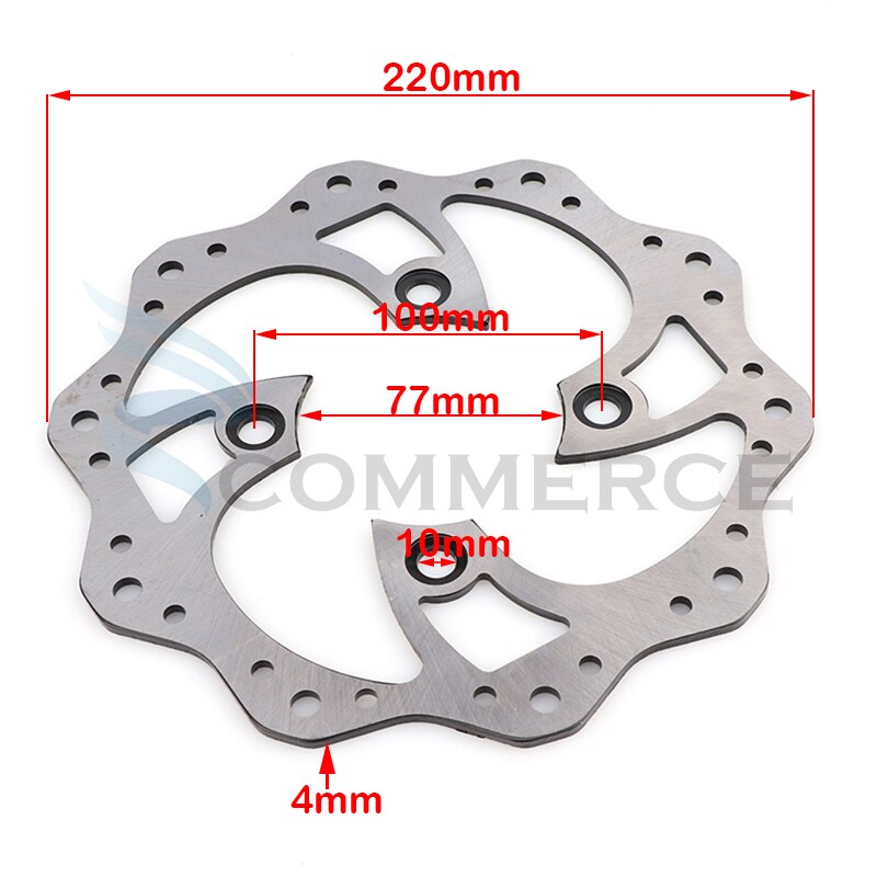 Motorcycle 190mm 220mm Front Rear disc brake plate Rotor For 125cc 140cc 150cc 160cc Quad Pit Dirt Bike Off-road motorcyclev: 220mm C