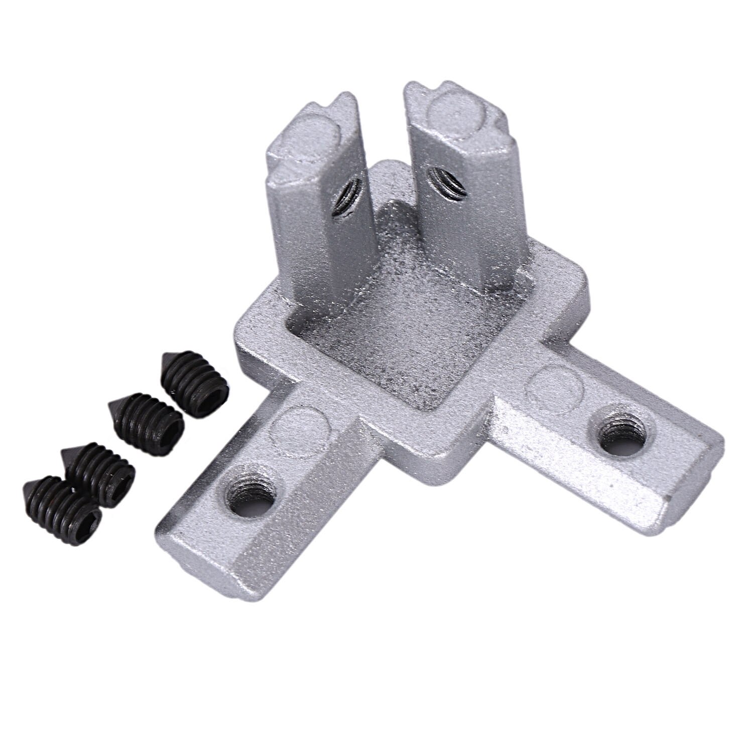 3-Way End Corner Bracket Connector for T slot Aluminum Extrusion Profile series (Pack of 4, with screws)