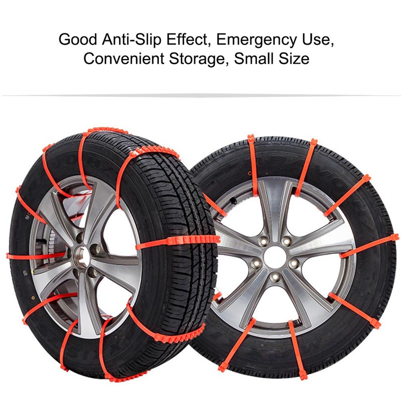 1PCS Car Tire Anti-skid Strap Vehicle Tyre Non-slip Zip Grip Strip for Snow Ice Mud Prevention Car Tyre Attachment
