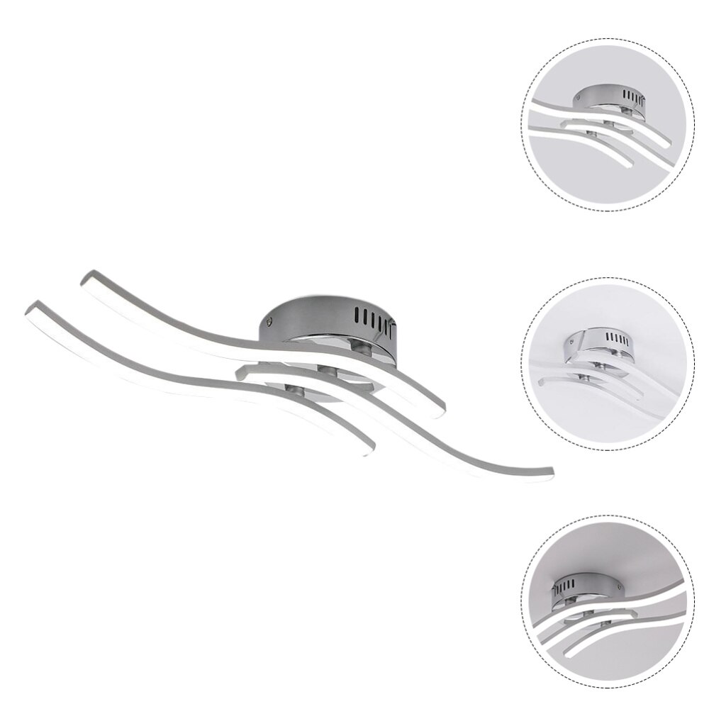 Ceiling Lamp Triple Line Wave Shape Flashing Decoration Light