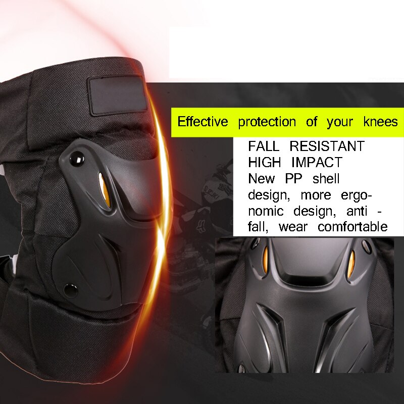 1 paar kniebeschermers voor motorfietsen, kniebeschermers voor motorcross, koudebestendige kniebeschermers, crashbestendige uitrusting voor mountainbikes