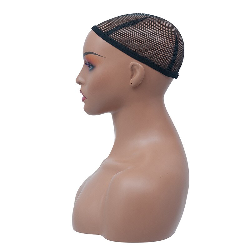 Realistic PVC Female Mannequin Head Display Wigs Hat Glasses Diamond Necklace Scarf Stand Torso Bracket Hole At The Bottom DEB10