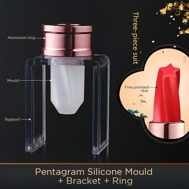 Stampo per rossetto fai-da-te kit di bellezza artigianato strumenti stampo per rossetto di alta qualità stampo per rossetto in silicone nuovo stampo in silicone: Pentagonal