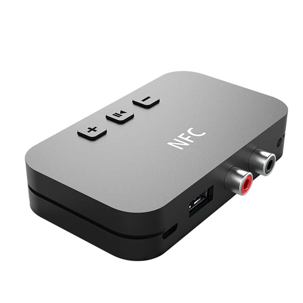 Bluetooth-Compatibel Rca Audio Ontvanger 3.5Mm Aux Jack Muziek Draadloze Adapter Dongle Hifi Stereo Met Mic Nfc Voor auto Tv Luidspreker