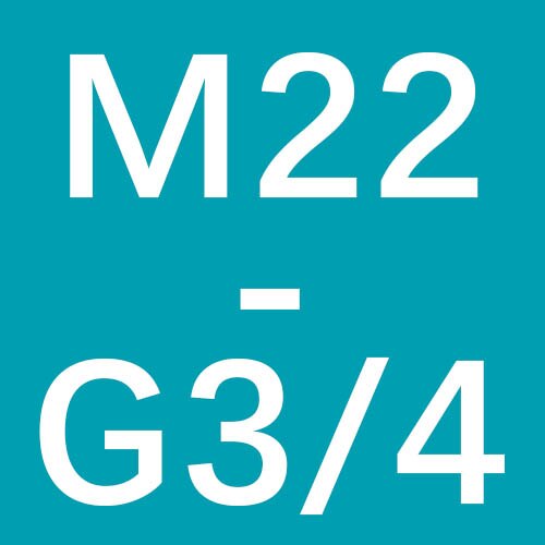 WASOURLF M22 M24 adaptateur de connecteur de filtre à filetage mâle G3/4, adaptateur de robinet de salle de bains, pièces de raccords: M22