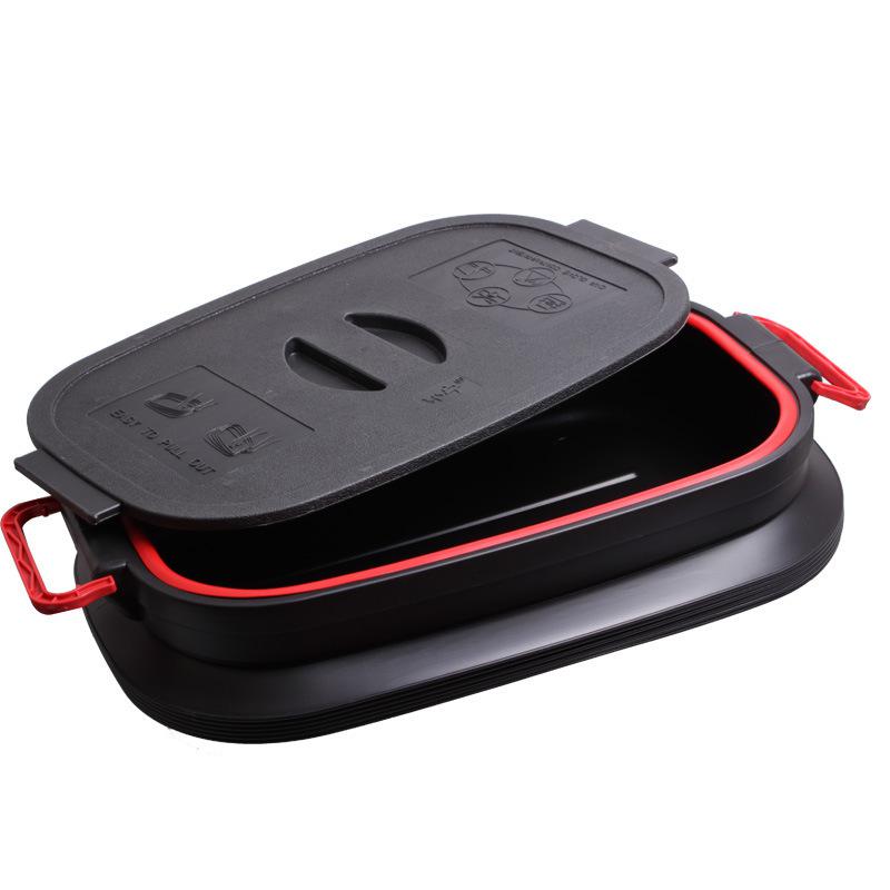 HiMISS 37L Car Styling Folding Tidying Bucket Storage Box Collapsible Rear Auto Trunk Organizer