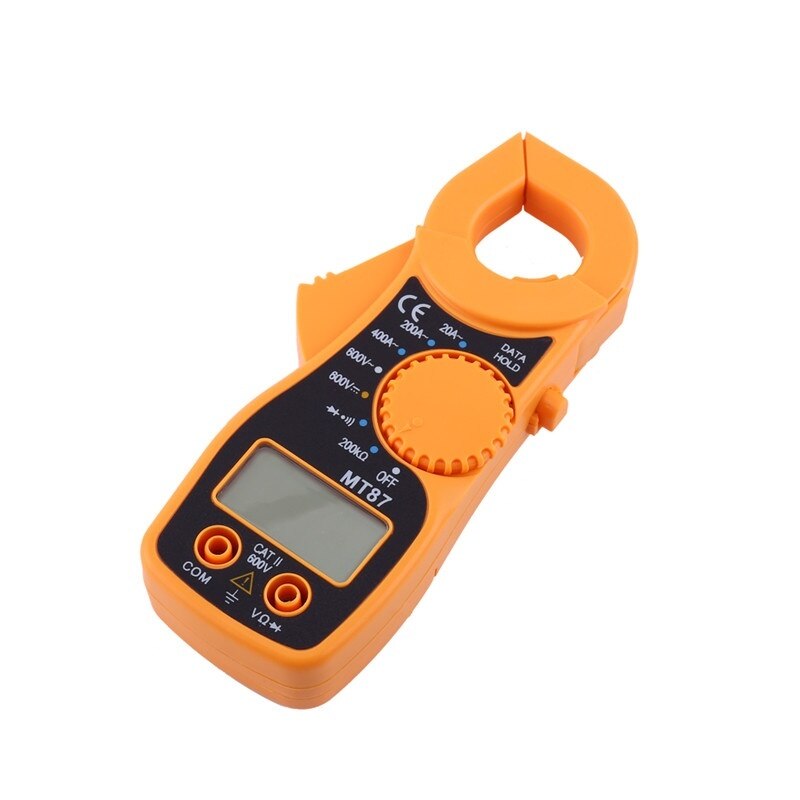 LCD Digital Ohmmeter Meter Voltmeter Multimeter Tester Ammeter Volt DC Wish Clamp AC MT-87 universal voltage and current meter: Orange
