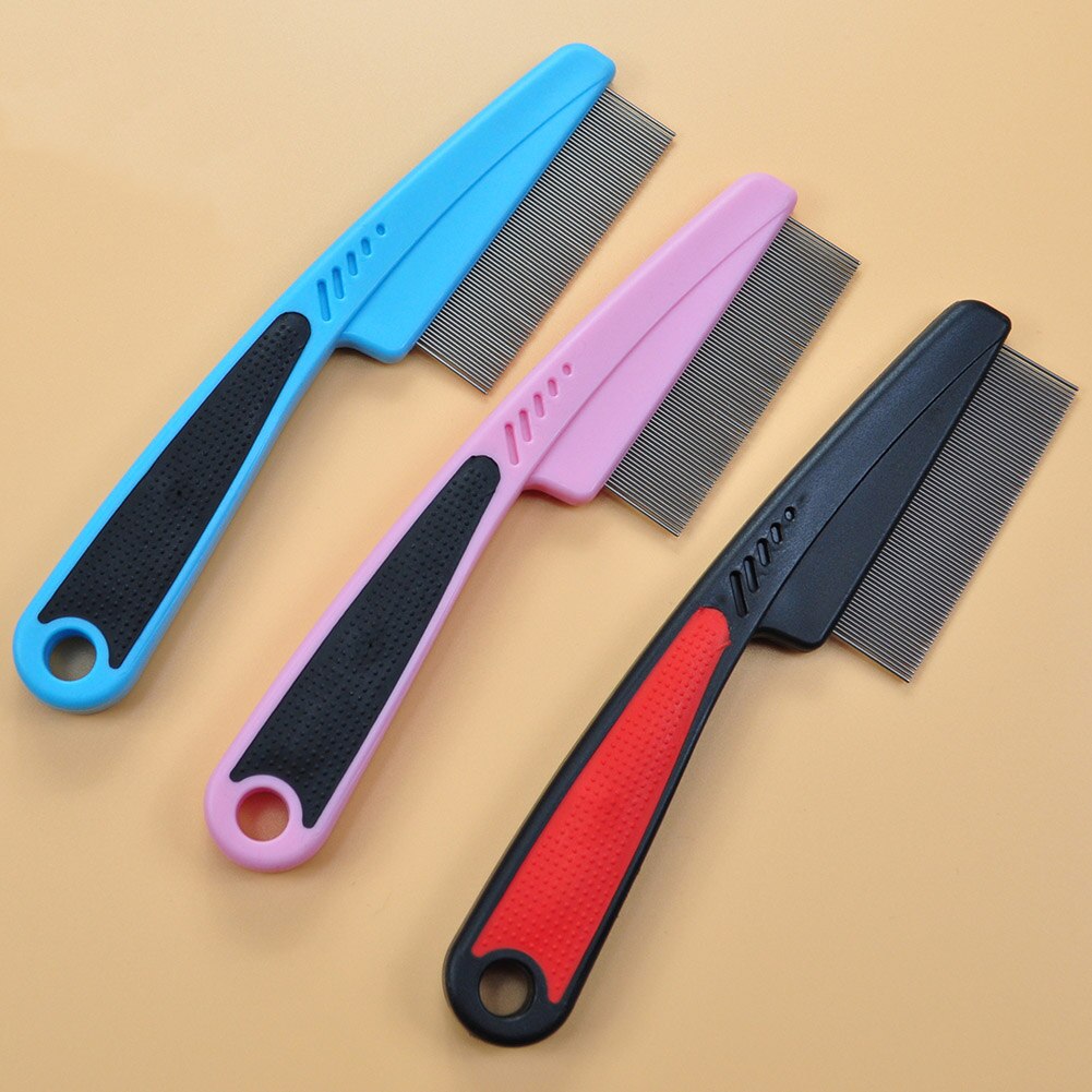 Flea Comb for Long Haired Cats Dogs Anti Knot Grooming Comb Easy Grip Handle Combs HVR88