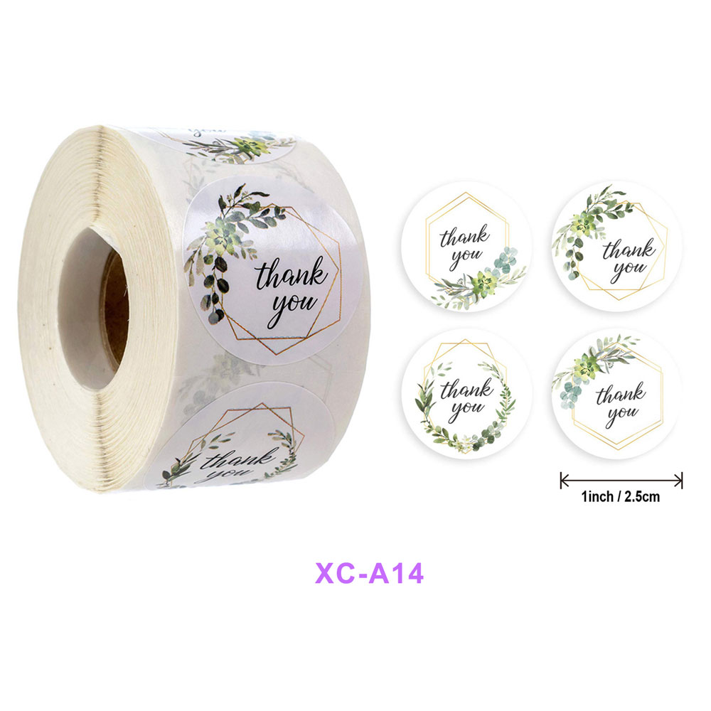 500pcs Order Sealing Sticker Labels With Thank You Love For Hand Make Business Take Out Food Xmas Year Decoration