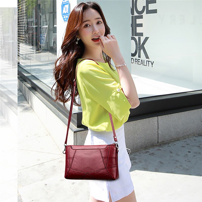 Bolsos de mano de mujer con costura pequeña cuadrada versátil bandolera bolso de mujer borsa donna sac mujer principal