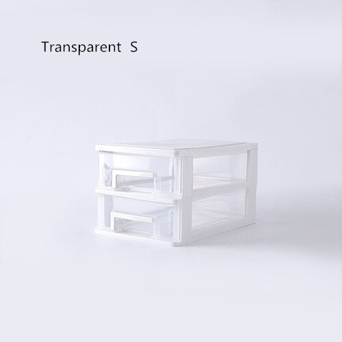 Vrouwen Multilayer Lade Make Storage Box Badkamer Cosmetica Sieraden Organizer Office Desktop Briefpapier Pen Liniaal Accessoires: Transparent  S