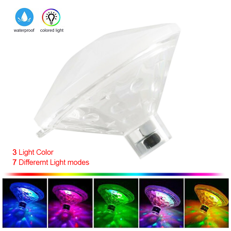 Badekar spa badelampe led undervannslys rgb nedsenkbar flytende bassengdam lampe lumiere disco piscine show dekorasjonslys
