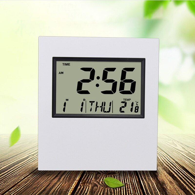 Multifunctional Table Clock Slim Digital Perpetual Calendar Electronic Clock Desktop Living Room Wall Clock