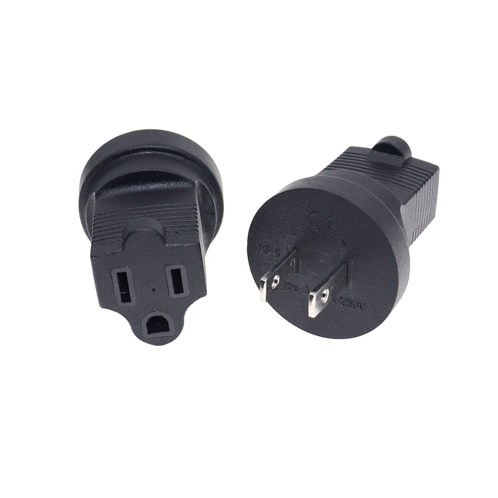 Japan, Philippines Travel Power Adapter, USA NEMA 5-15R Receptacle To American 2 prong flat pin Power Converter