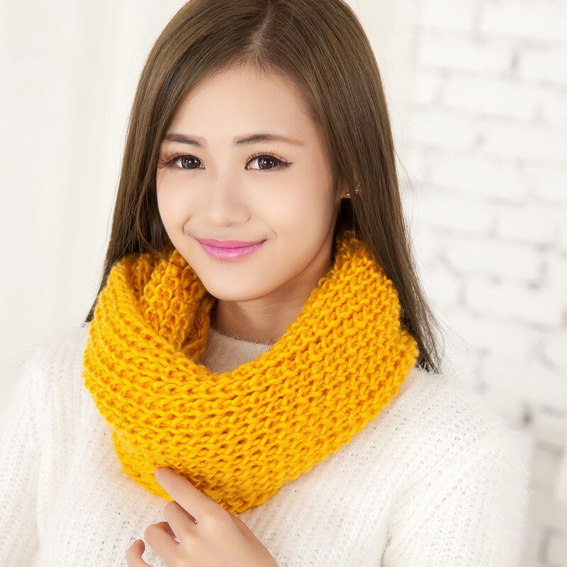 Winter Loop Scarf Women Infinity Knitted Scarf Circle Neck Scarf women Super Chunky Snood Unsex Solid Crochet Shawl