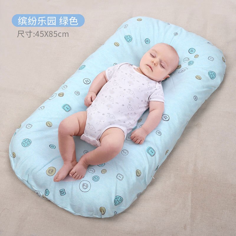 Lit bionique Portable pour bébé, lit à pression en coton, amovible et lavable, nid d&#39;utérus pour -né: Blue paradise