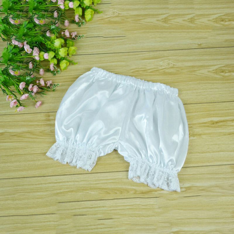 Drawers satin pumpkin pants petticoat small costume White ladies free size (white)