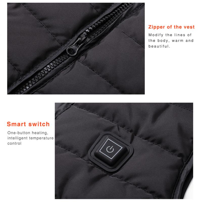 Varme Vest jakke usb frakt vinter kvinner menn utendørs sport Vest elektriske klær til fiske fotturer
