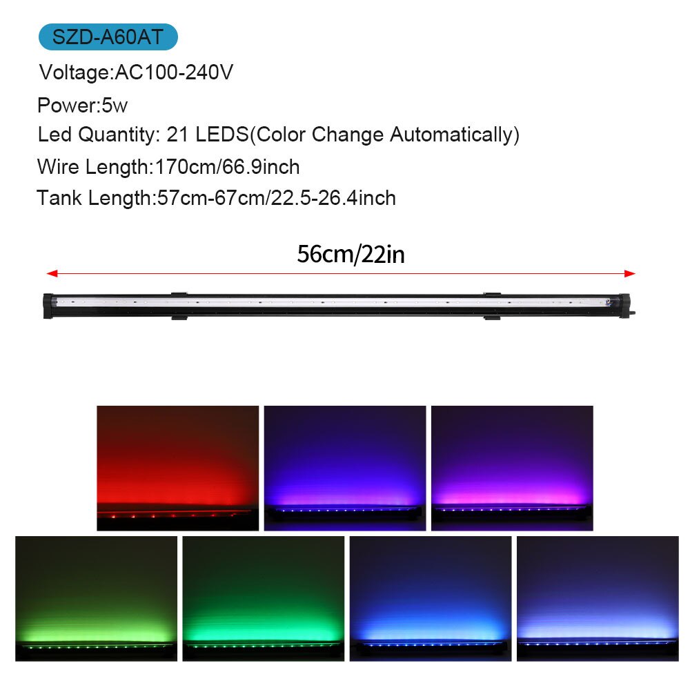 Kleurrijke Kleur Veranderende Led Aquarium Licht Duiken Licht Led Afstandsbediening Kleur Veranderende Onderwater Licht Led Aquarium: DB-80AT