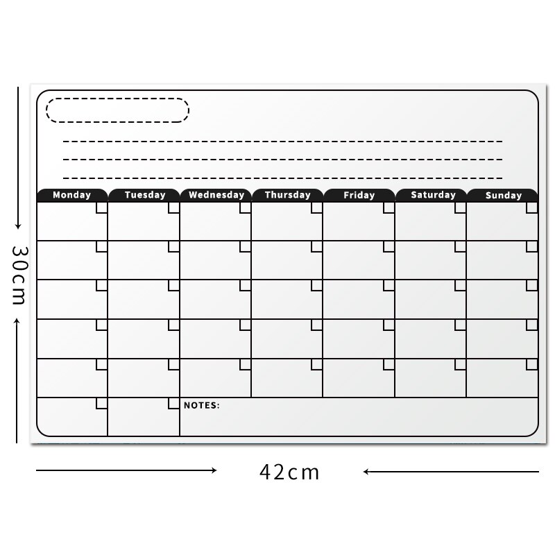 Magnetic Board A3 Monthly Calendar,Dry Erase Magnetic whiteboard white board Drawing For Kitchen Fridge Refrigerator Planer