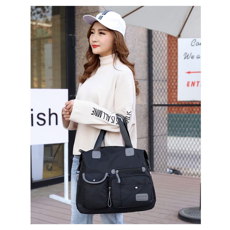 sac fourre-tout imperméable à l'eau Oxford pour femme sac à bandoulière en Nylon décontracté sac momie sac en toile de grande capacité