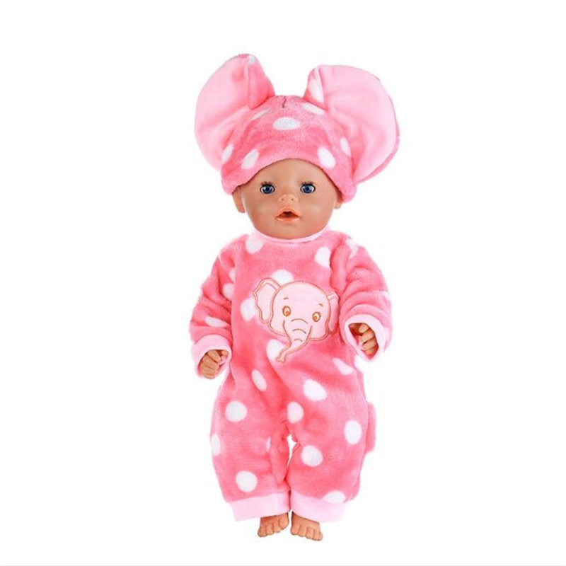 pass 17 tommers født baby 43cm dukke klær tilbehør 3- stykke lue rose kjole til baby bursdag festival