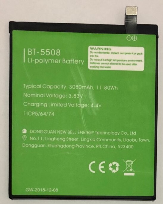 100% Original Backup BT-5508 Leagoo T8S Battery 3080mAh For Leagoo T8s Smart Mobile Phone BT-5508