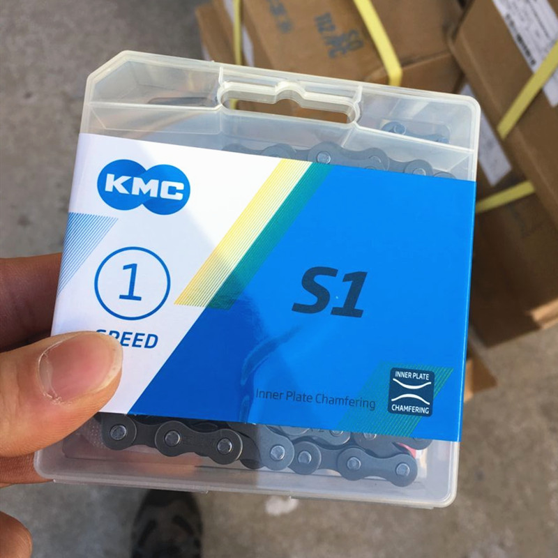 KMC S1 112L Single Speed Bicycle Chain 1/2*1/8 Fixed Gear Bike Folding Bike High Value Freewheel Shift Chain with Quick Link