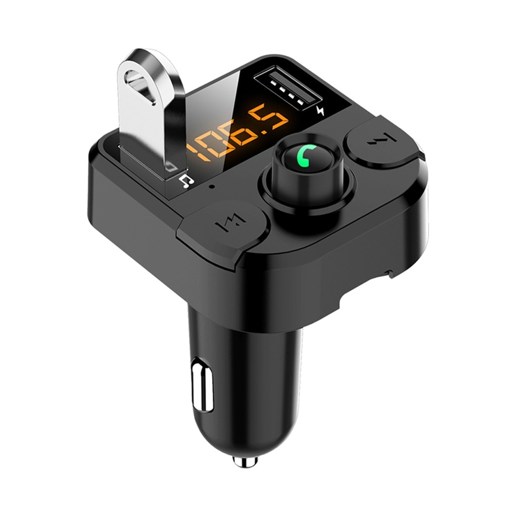 Transmisor FM inalámbrico Bluetooth para coche adaptador de cargador USB para teléfono móvil de carga rápida reproductor de Radio MP3 # PY10