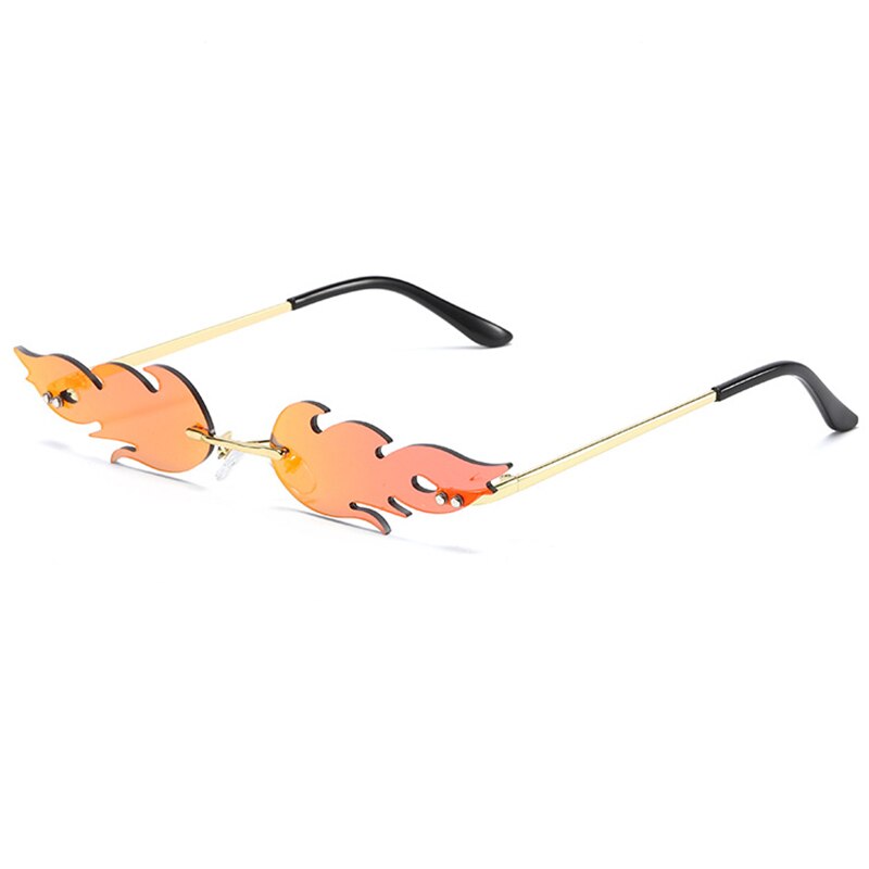 Maxjuli fire zonnebril voor dames en heren, randloze golfzonnebril, metalen kappen voor vintage spiegelbrillen, uv-bescherming, gafas 8070: C4 rode