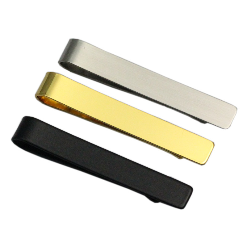 8 Seizoenen Rvs Tie Clip Zwart Zilver Kleur Metalen Stropdas Stropdas Mannen Party Business Eenvoudige Sieraden Accessoires