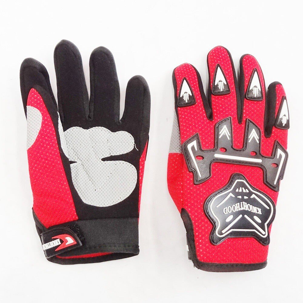 Youth/Kids Motorcycle Gloves fit ATV Motocross MX Dirt Bike Motorbike Off-Road: Red / M